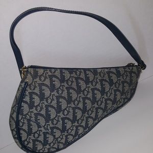 Christian Dior denim mini signature saddle bag